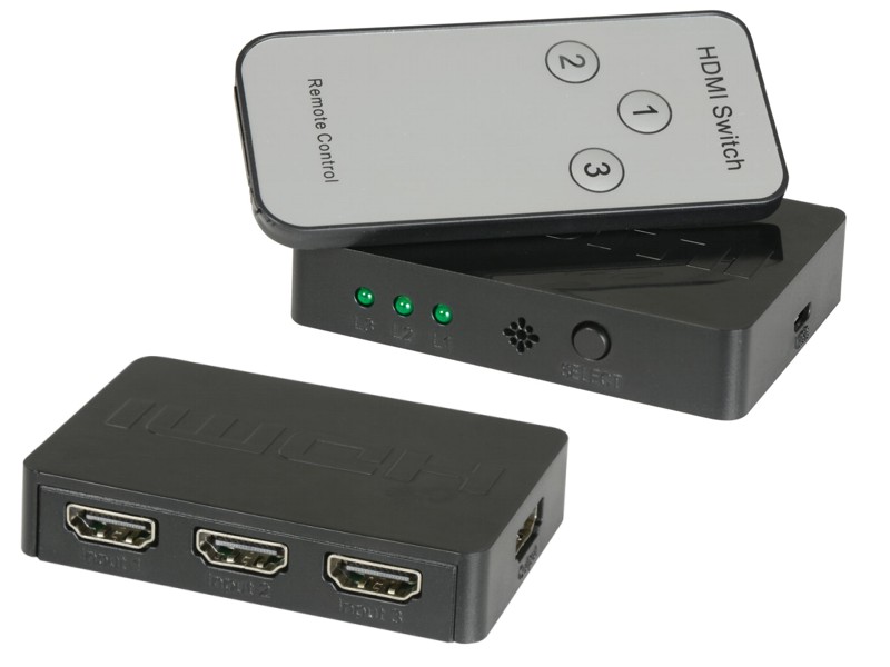 AV Mini HDMI prepna 3x1