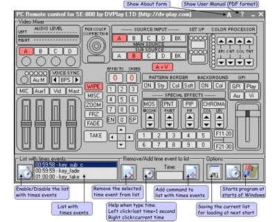 PC Remote for SE-800