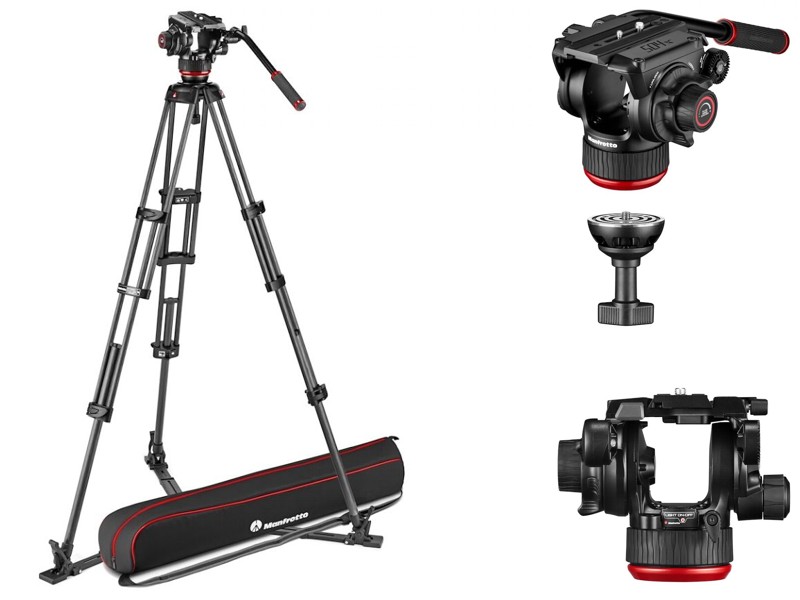 Manfrotto 504X + CF Twin tripod GS