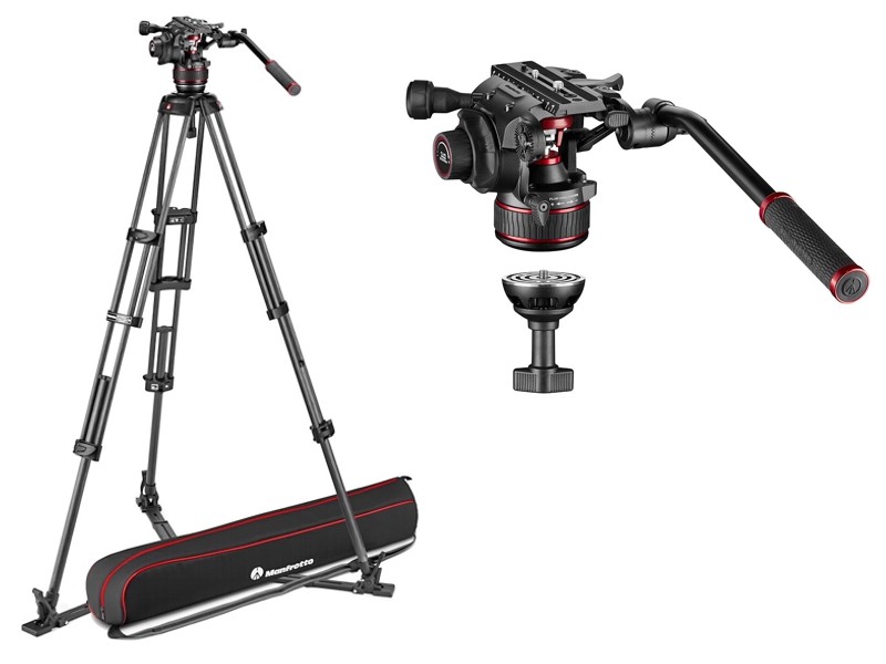 Manfrotto 608 + CF Twin tripod GS