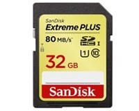 SanDisk Extreme Plus SDHC 32 GB 80 MB/s class10, UHS-I