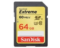 SanDisk Extreme SDXC Card 64 GB 60 MB/s Class 10 UHS-I (U3)