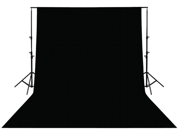 Čierne látkové pozadie 2x3m