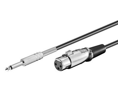 Jack XLR M/F mic kbel 6m